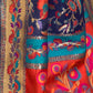 Rajwada Navy Blue Printed Silk Blend Saree With Unstitched Blouse For Women