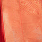 Rajwada Orange Woven Design Silk Blend Saree With Unstitched Blouse For Women