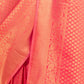 Rajwada Peach Silk Blend Woven Saree With Unstitched Blouse For Women