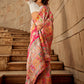 Rajwada Off White Kashmiri Handloom Woven Saree For Women
