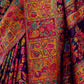 Rajwada Navy Blue Kashmiri Handloom Woven Saree For Women