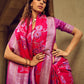 Rajwada Magenta Handloom Woven Satin Saree For Women