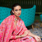 Rajwada Pink Printed Silk Blend Saree With Unstitched Blouse For Women