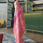 Rajwada Light Green Printed Silk Blend Saree With Unstitched Blouse For Women