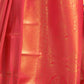 Rajwada Red Woven Design Silk Blend Saree With Unstitched Blouse For Women