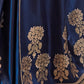 Rajwada Women Festive Blue Satin Printed Saree With Unstitched Blouse