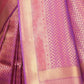 Rajwada Purple Silk Blend Woven Saree With Unstitched Blouse For Women