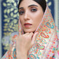Rajwada Cream Printed Silk Blend Saree With Unstitched Blouse For Women
