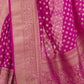 Rajwada Pink Woven Silk Blend Saree With Unstitched Blouse For Women