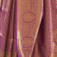 Rajwada Purple Woven Design Silk Blend Saree With Unstitched Blouse For Women