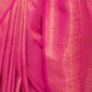 Rajwada Pink Woven Design Silk Blend Saree With Unstitched Blouse For Women