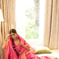 Rajwada Pink Woven Design Silk Blend Saree With Unstitched Blouse For Women