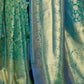 Rajwada Green Woven Design Silk Blend Saree With Unstitched Blouse For Women
