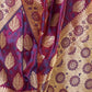 Rajwada Purple Woven Design Satin Silk Saree With Unstitched Blouse For Women