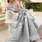 Rajwada Grey Woven Design Linen Saree With Unstitched Blouse For Women