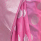Rajwada Pink Woven Design Linen Saree With Unstitched Blouse For Women