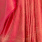 Rajwada Pink Woven Design Silk Blend Saree With Unstitched Blouse For Women