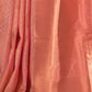 Rajwada Peach Woven Design Silk Blend Saree With Unstitched Blouse For Women