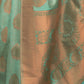 Rajwada Sea Green Woven Design Silk Blend Saree With Unstitched Blouse For Women
