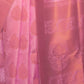Rajwada Pink Woven Design Silk Blend Saree With Unstitched Blouse For Women