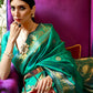 Rajwada Green Woven Design Silk Blend Saree With Unstitched Blouse For Women