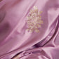 Rajwada Women Festive Lilac Satin Printed Saree With Unstitched Blouse