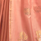 Rajwada Women Festive Peach Satin Printed Saree With Unstitched Blouse