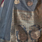 Rajwada Grey Woven Silk Blend Saree With Unstitched Blouse For Women