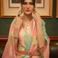 Rajwada Multicolor Woven Organza Saree With Unstitched Blouse For Women