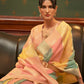 Rajwada Multicolor Woven Organza Saree With Unstitched Blouse For Women