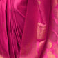 Rajwada Pink Woven Design Silk Blend Saree With Unstitched Blouse For Women