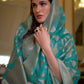 Rajwada Blue Woven Design Silk Blend Saree With Unstitched Blouse For Women