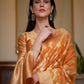 Rajwada Mustard Woven Design Silk Blend Saree With Unstitched Blouse For Women