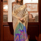 Rajwada Beige Woven Design Silk Blend Saree With Unstitched Blouse For Women