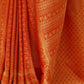 Rajwada Orange Woven Design Silk Blend Saree With Unstitched Blouse For Women