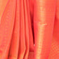 Rajwada Orange Woven Design Silk Blend Saree With Unstitched Blouse For Women