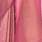 Rajwada Pink Woven Design Silk Blend Saree With Unstitched Blouse For Women