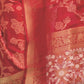 Rajwada Maroon Woven Design Silk Blend Saree With Unstitched Blouse For Women