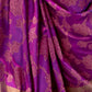 Rajwada Purple Woven Design Silk Blend Saree With Unstitched Blouse For Women