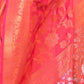 Rajwada Orange Woven Design Silk Blend Saree With Unstitched Blouse For Women