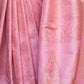 Rajwada Pink Woven Design Silk Blend Saree With Unstitched Blouse For Women
