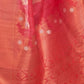Rajwada Pink Woven Design Silk Blend Saree With Unstitched Blouse For Women
