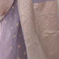Rajwada Purple Woven Design Silk Blend Saree With Unstitched Blouse For Women