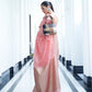 Rajwada Pink Woven Design Silk Blend Saree With Unstitched Blouse For Women