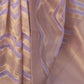 Rajwada Purple Woven Design Silk Blend Saree With Unstitched Blouse For Women