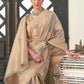 Rajwada Grey Woven Design Silk Blend Saree With Unstitched Blouse For Women