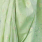 Rajwada Light Green Woven Design Cotton Blend Saree With Unstitched Blouse For Women