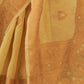 Rajwada Mustard Woven Design Linen Blend Saree With Unstitched Blouse For Women