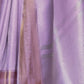 Rajwada Purple Woven Design Silk Blend Saree With Unstitched Blouse For Women