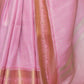 Rajwada Pink Woven Design Silk Blend Saree With Unstitched Blouse For Women
